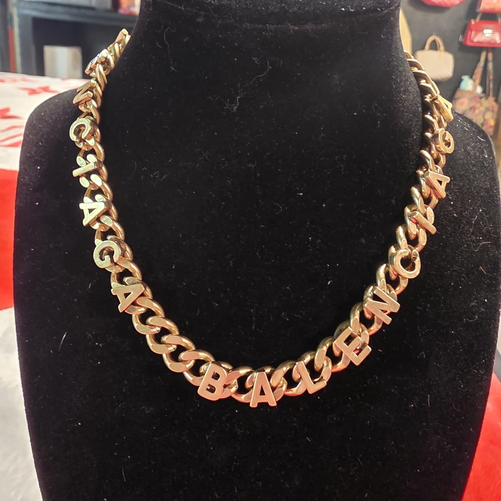 Balenciaga Gold Chain Necklace